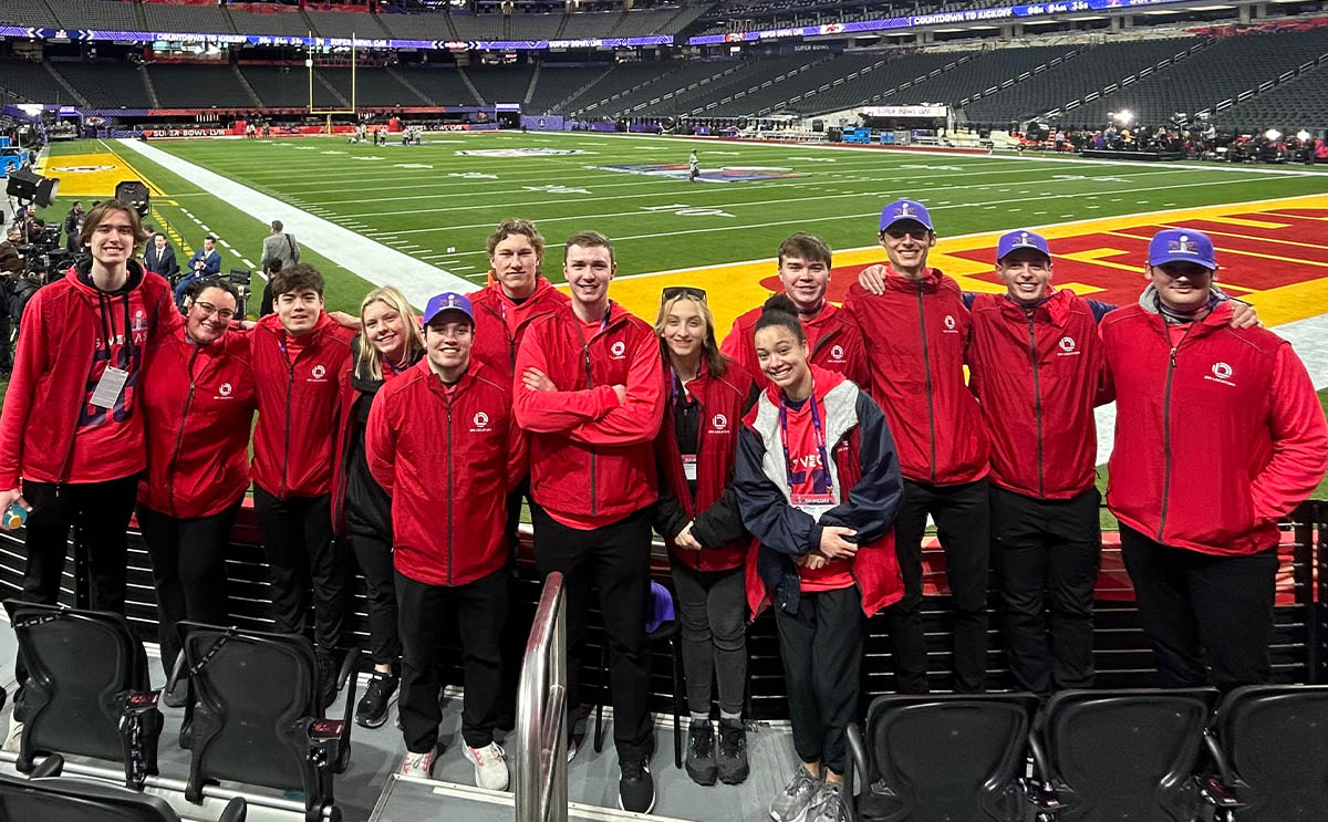 BW students at Super Bowl